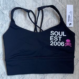 Lululemon Free to be Longline Sports Bra. Size 4. Soulcycle. Black.